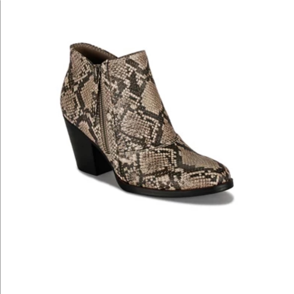 Snake print ankle booties!! New with Box! Size 7.5